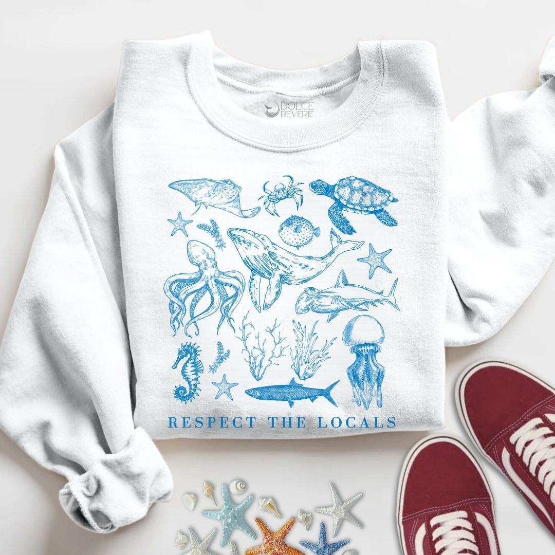 Respect The Locals Sweatshirt S / White