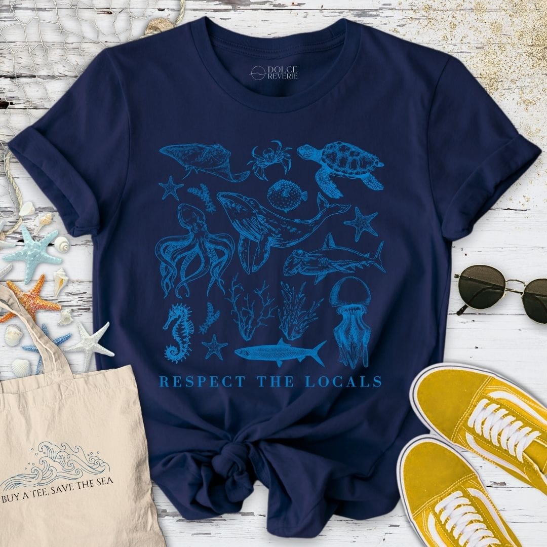 Respect The Locals T-Shirt Navy / S