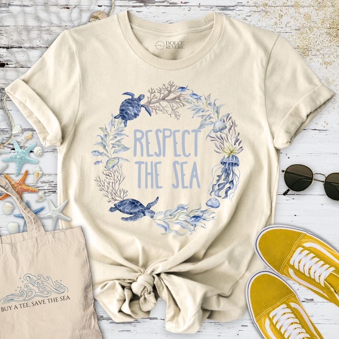 Respect The Sea T-Shirt Natural / S
