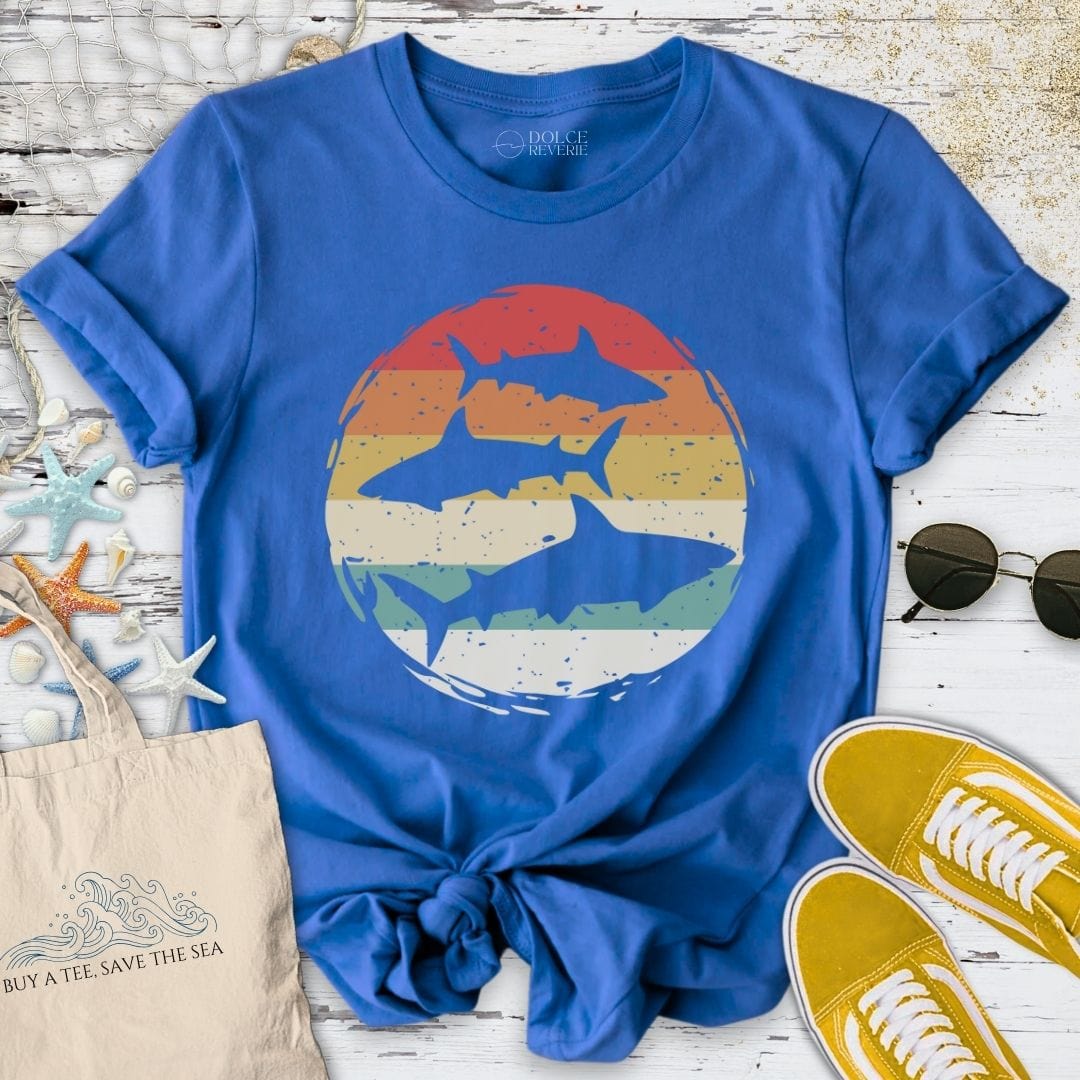 Retro Sharks T-Shirt Royal / S