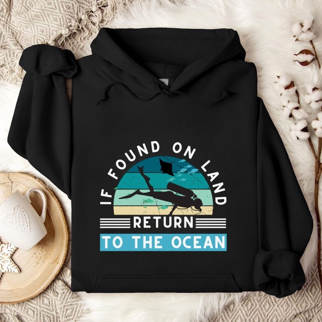 Return to Ocean - Diving Hoodie Black / S