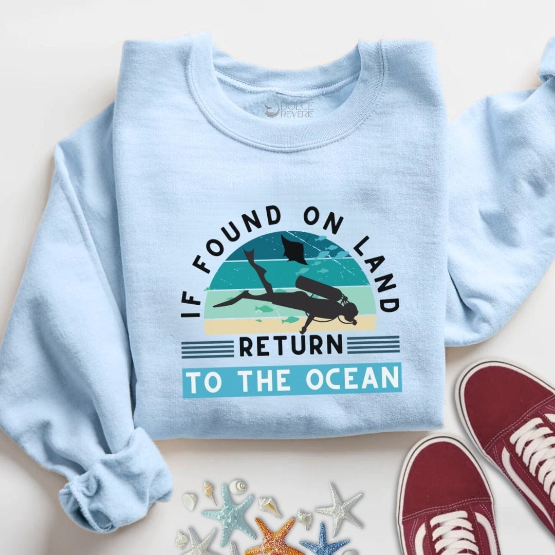 Return To The Ocean Sweatshirt S / Light Blue