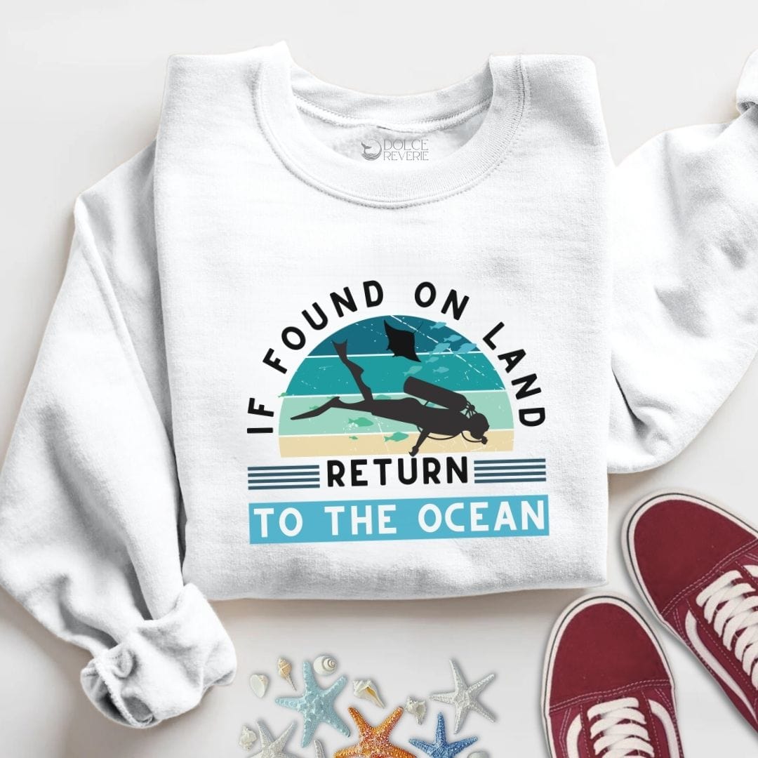 Return To The Ocean Sweatshirt S / White
