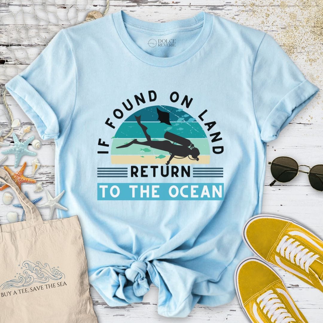 Return To The Ocean T-Shirt Light Blue / S