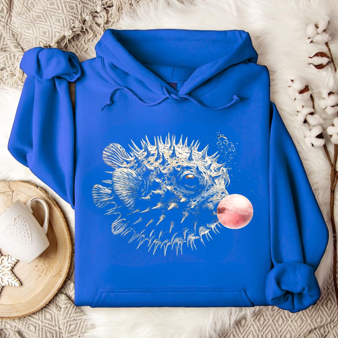 Bubblegum Pufferfish Hoodie