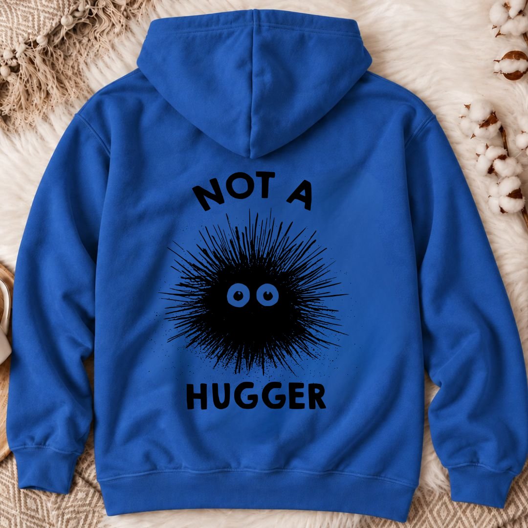 Not A Hugger Sea Urchin Back Print Hoodie