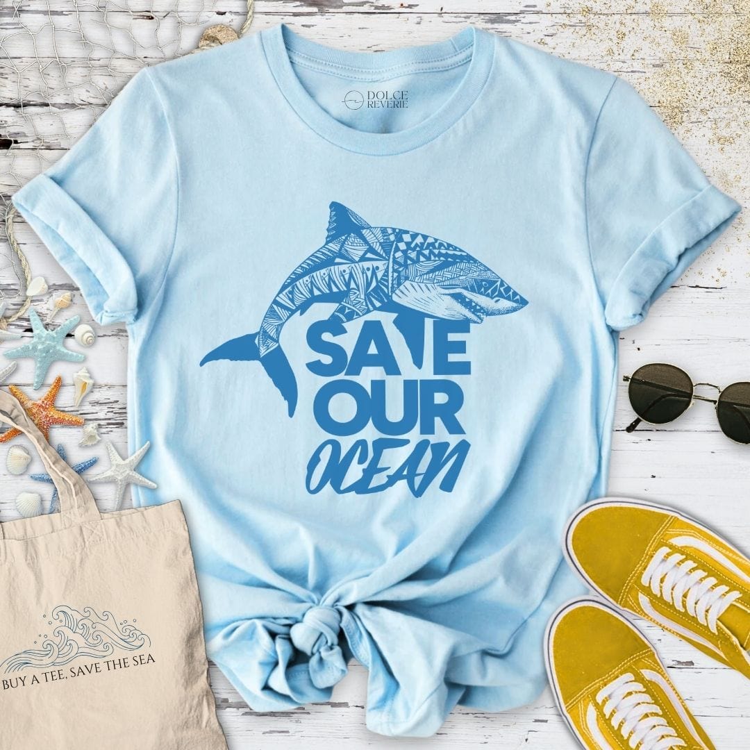 Save Our Ocean T-Shirt Light Blue / S
