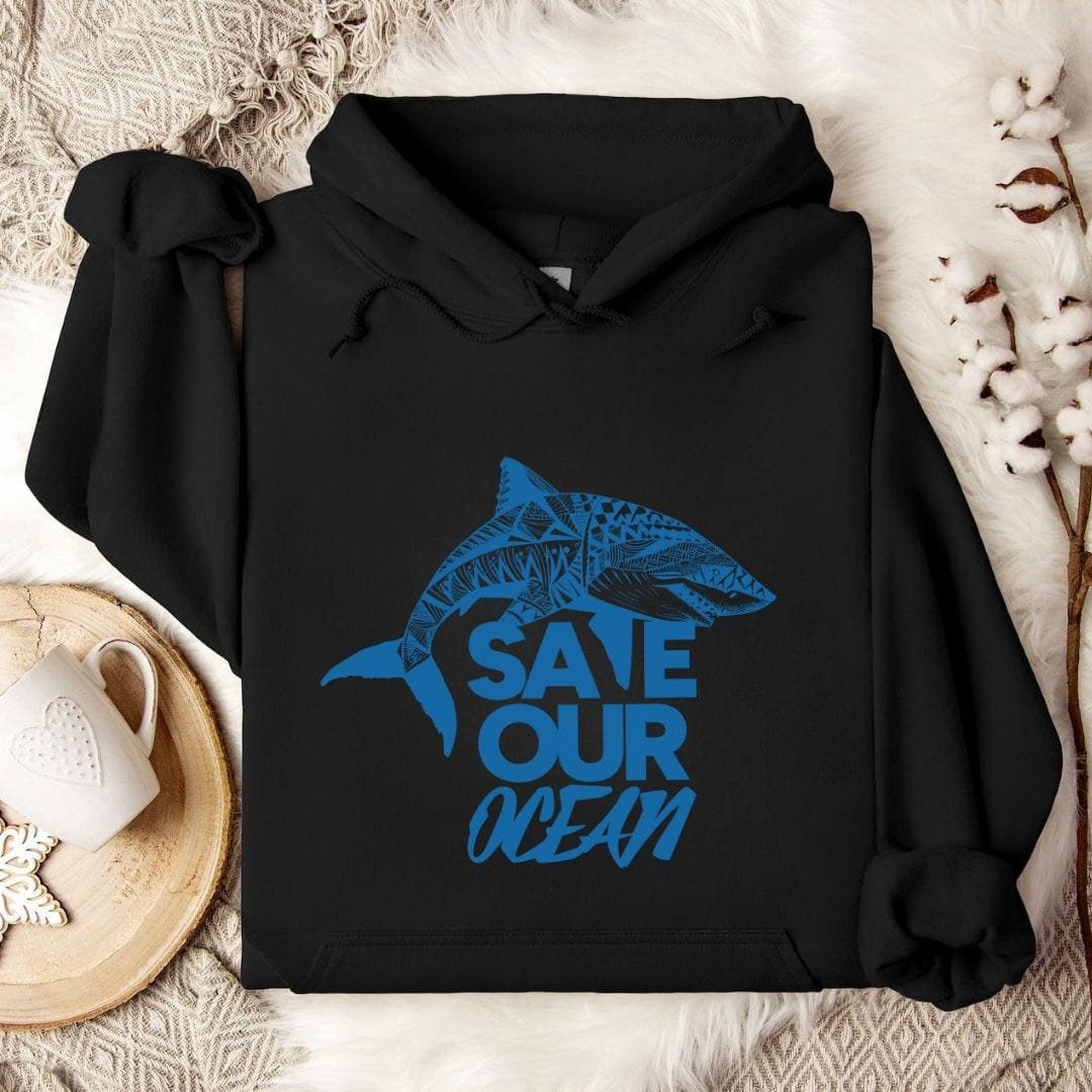 Save Our Oceans Hoodie Black / S