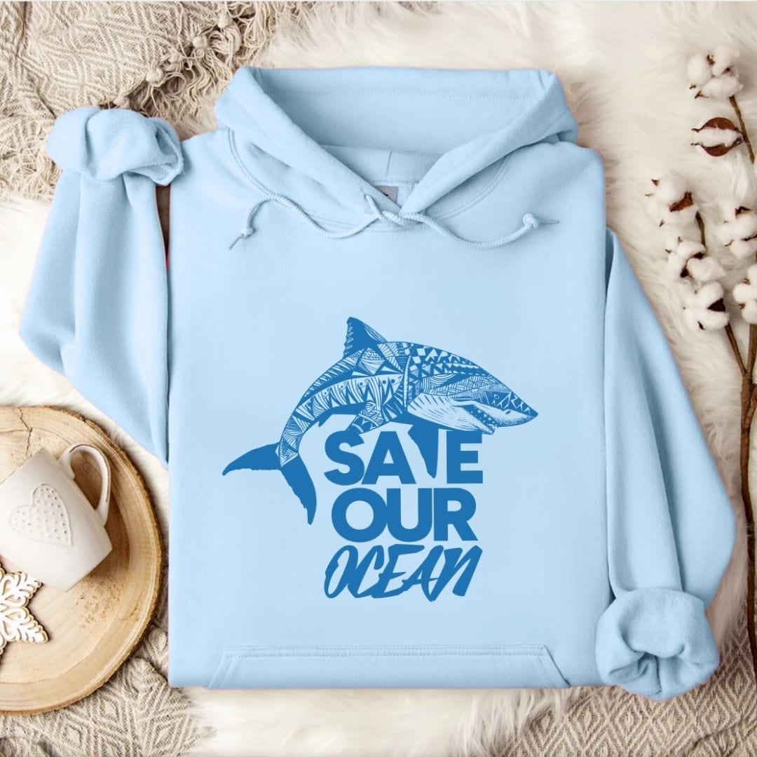 Save Our Oceans Hoodie Light Blue / S