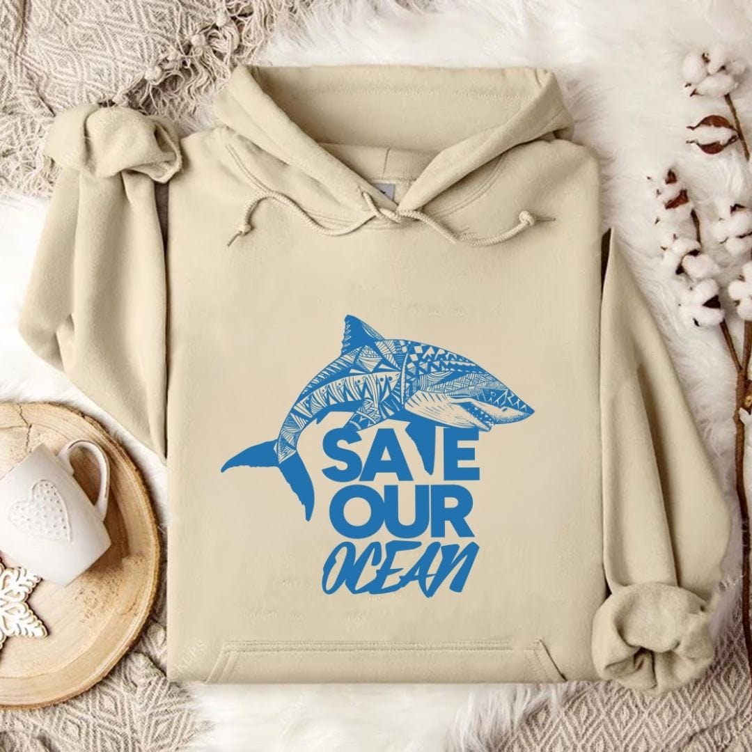 Save Our Oceans Hoodie Sand / S