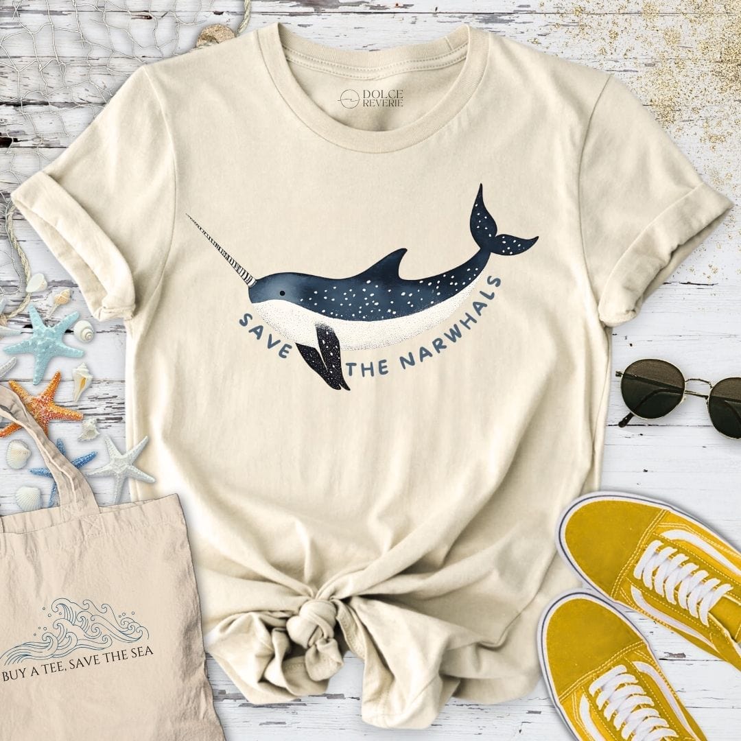 Save The Narwhals T-Shirt Natural / S