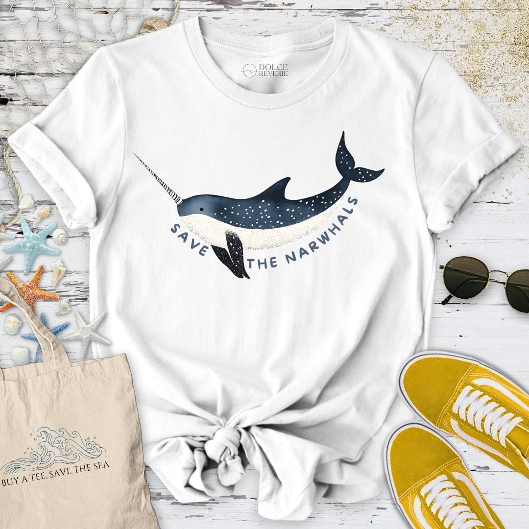 Save The Narwhals T-Shirt White / S