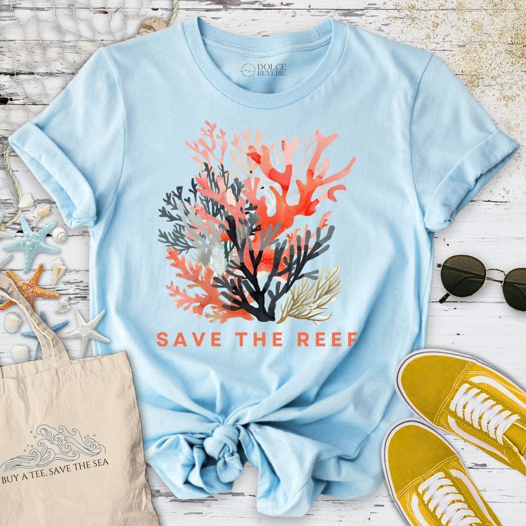 Save The Reef T-Shirt Light Blue / S