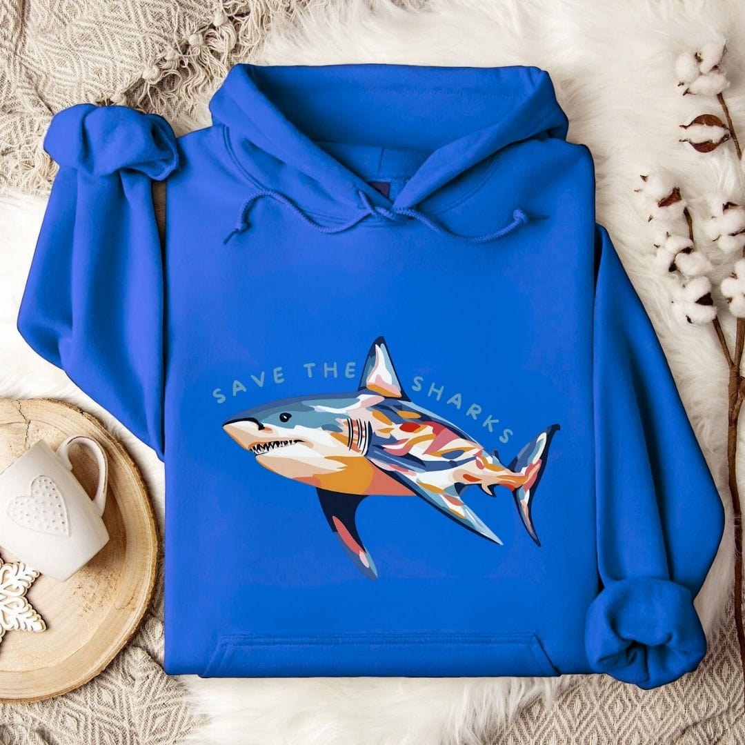 Save The Sharks Hoodie Royal / S