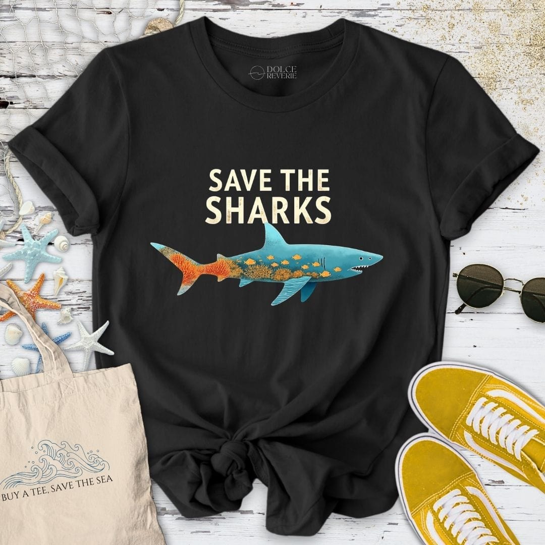 Save The Sharks II T-Shirt Black / S