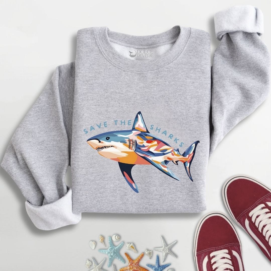 Save The Sharks Sweatshirt S / Sport Grey