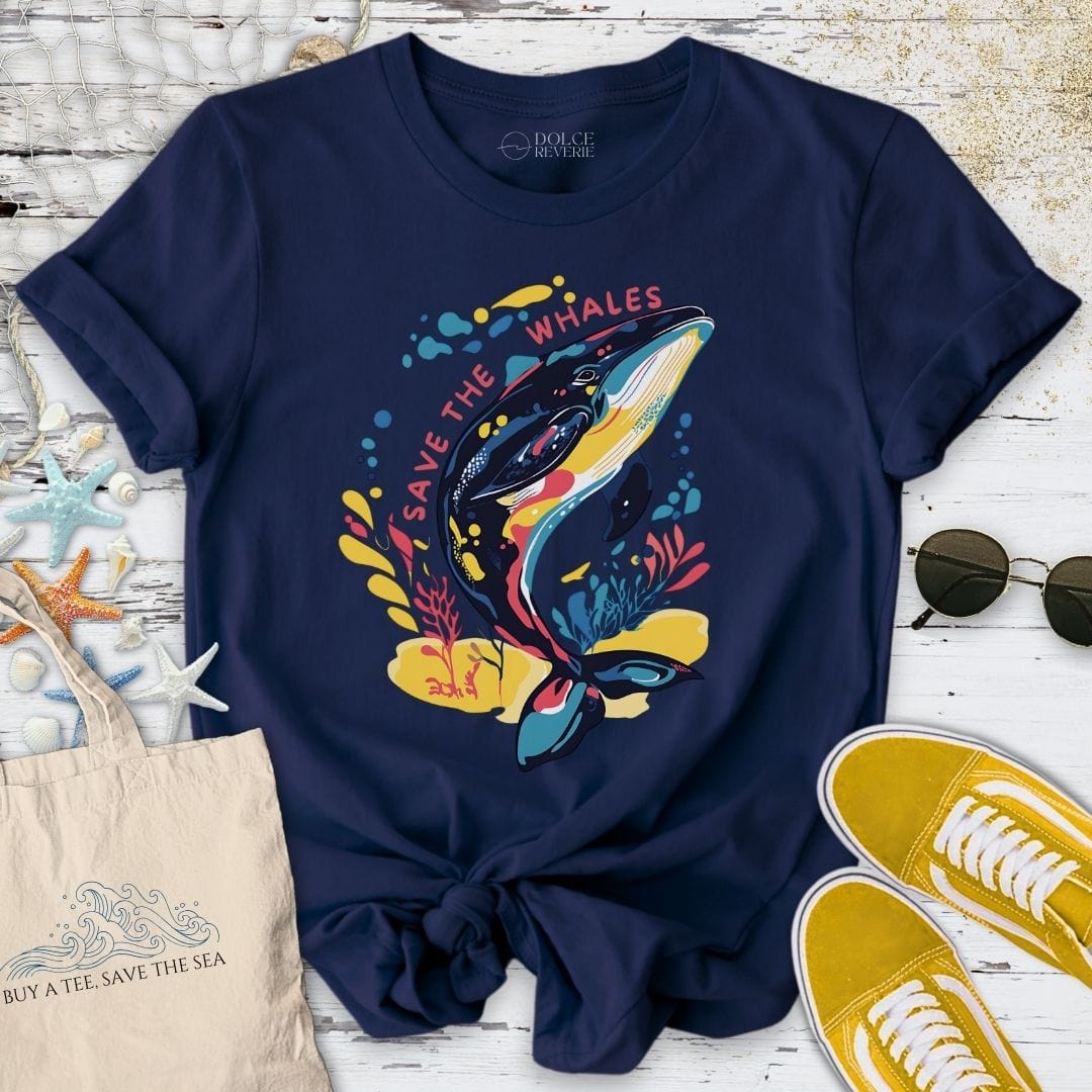 Save The Whales T-Shirt Navy / S