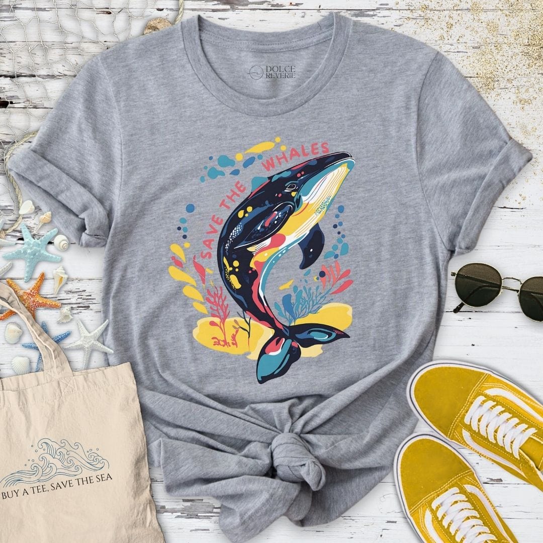 Save The Whales T-Shirt Sport Grey / S