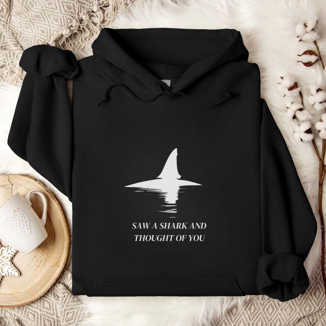 Saw A Shark Hoodie Black / S