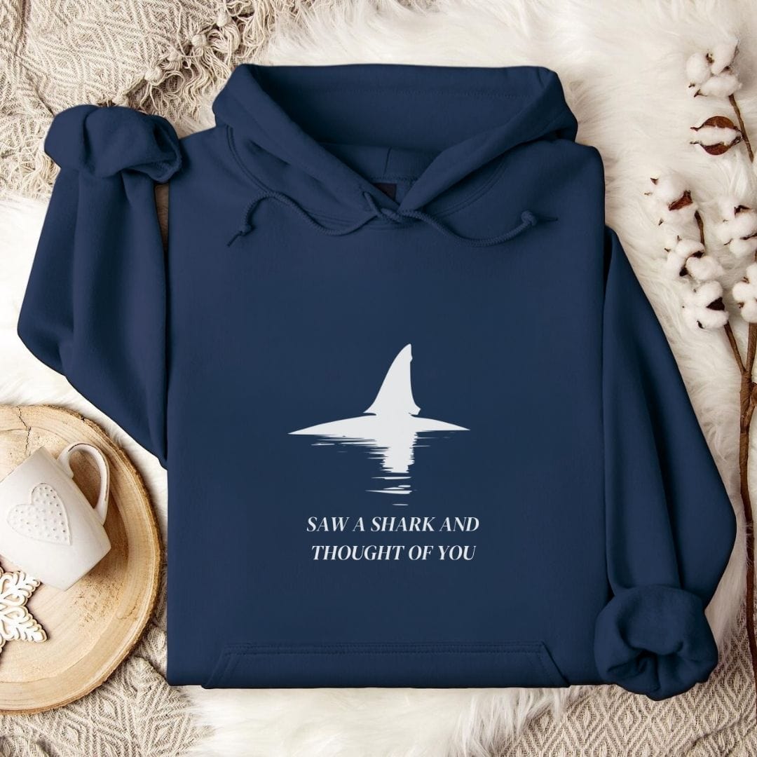 Saw A Shark Hoodie Navy / S