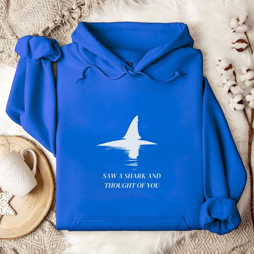 Saw A Shark Hoodie Royal / S