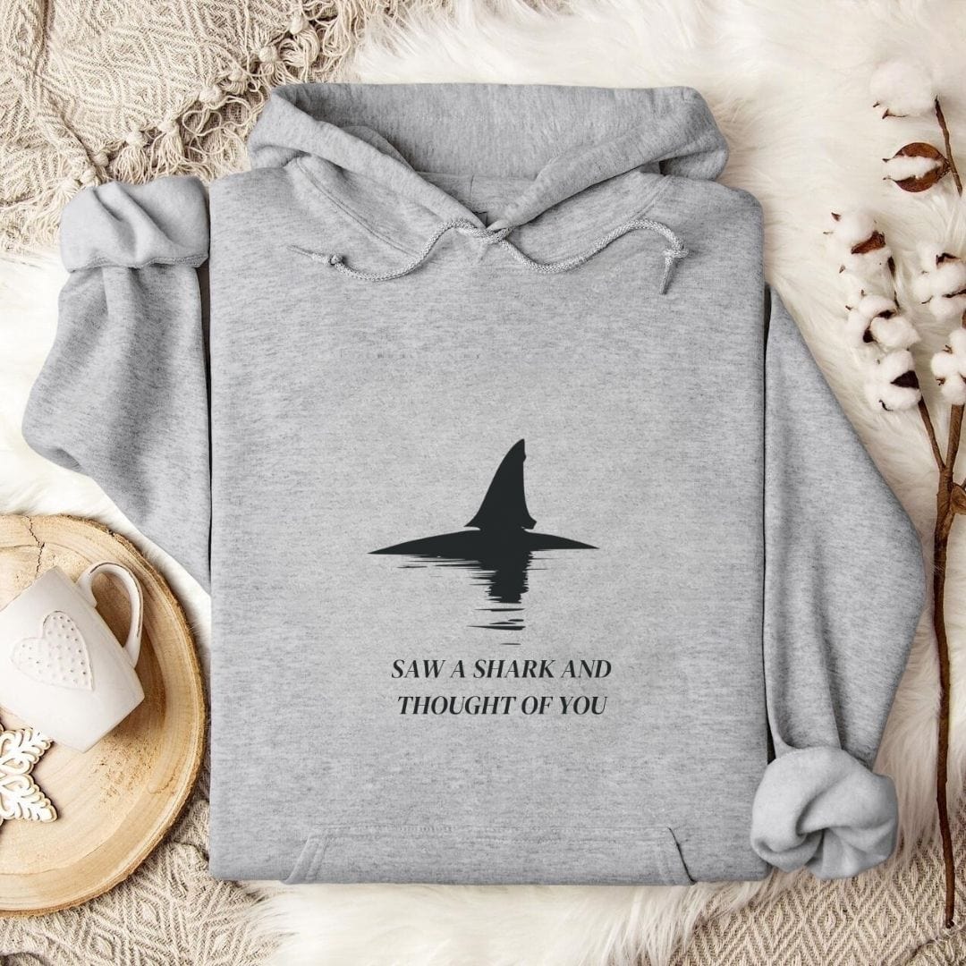 Saw A Shark Hoodie Sport Grey / S