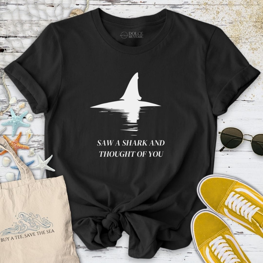Saw A Shark T-Shirt Black / S