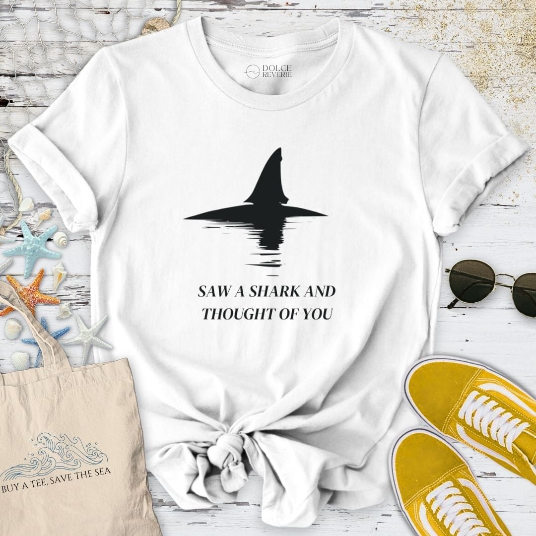 Saw A Shark T-Shirt White / S