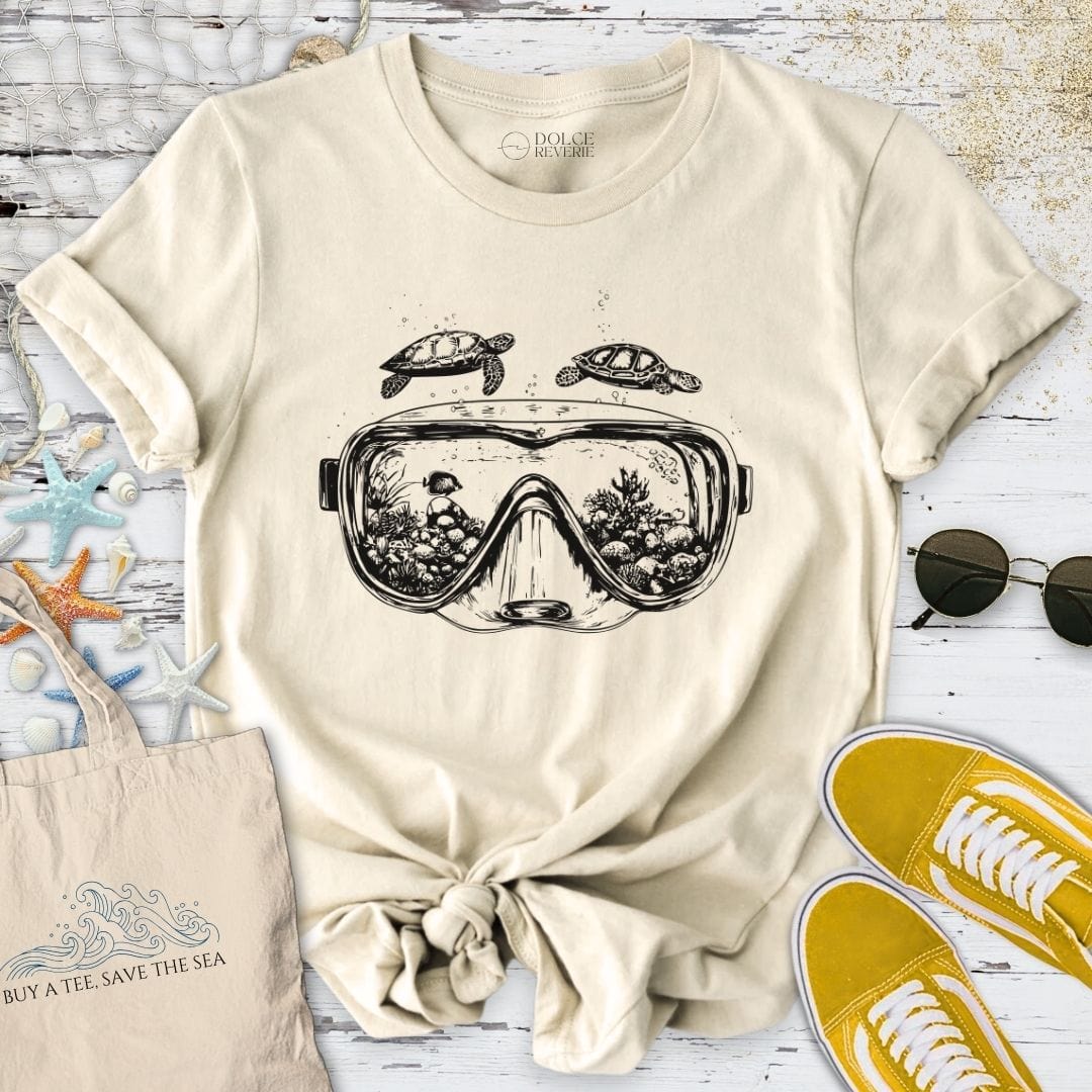 Scuba Diving Mask T-Shirt Natural / S