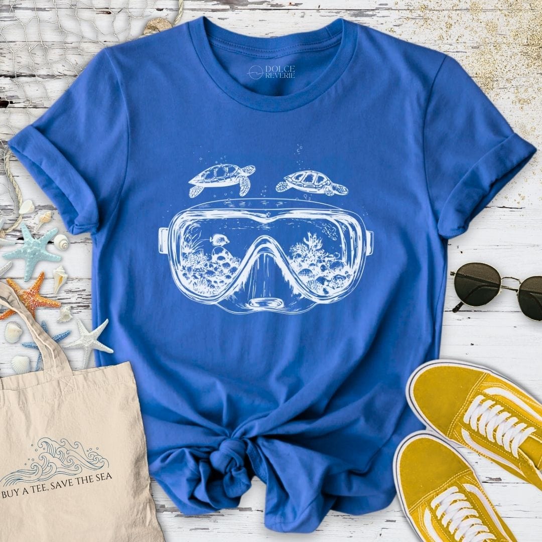 Scuba Diving Mask T-Shirt Royal / S