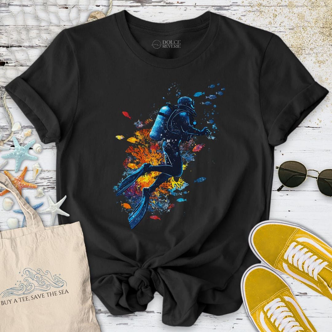 Scuba Diving T-Shirt Black / S
