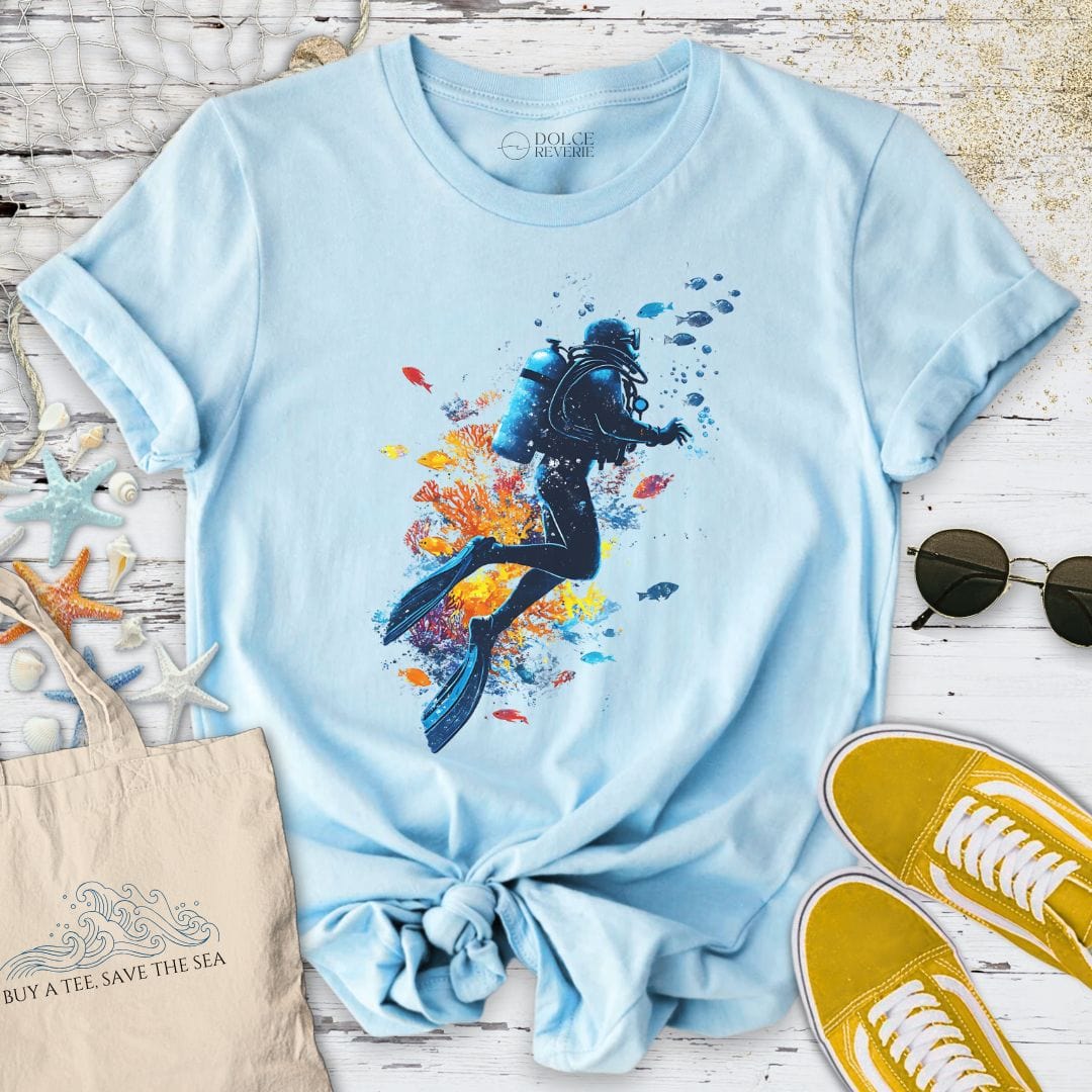 Scuba Diving T-Shirt Light Blue / S