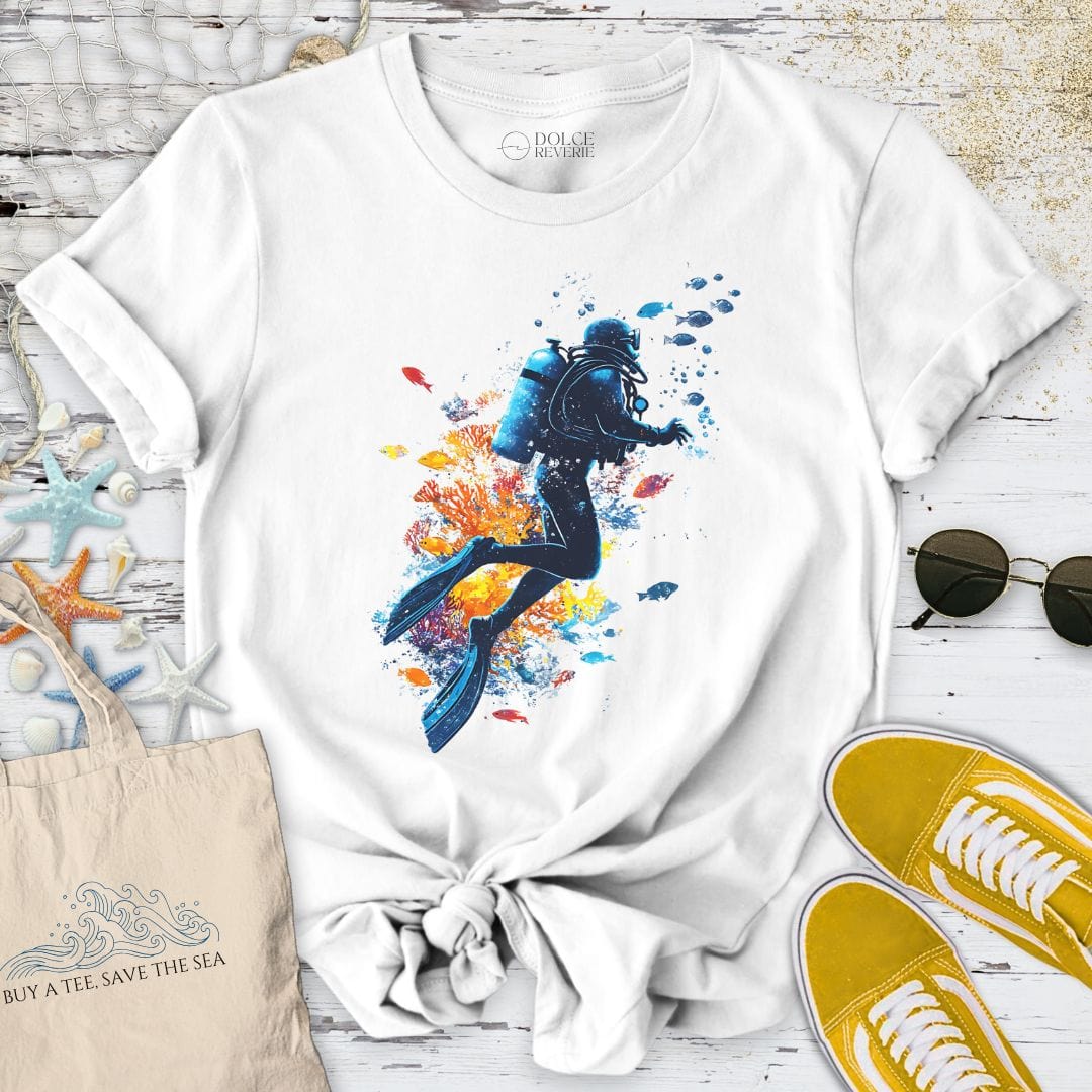 Scuba Diving T-Shirt White / S