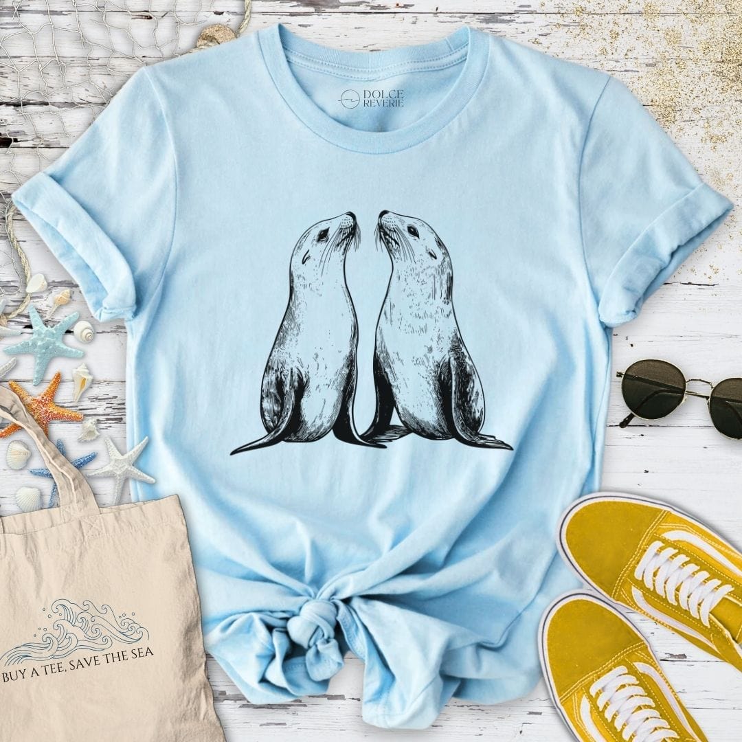 Sea Lions T-Shirt Light Blue / S