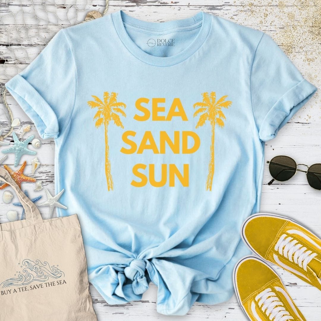 Sea Sand Sun T-Shirt Light Blue / S