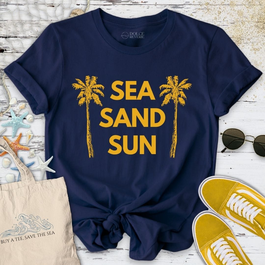 Sea Sand Sun T-Shirt Navy / S