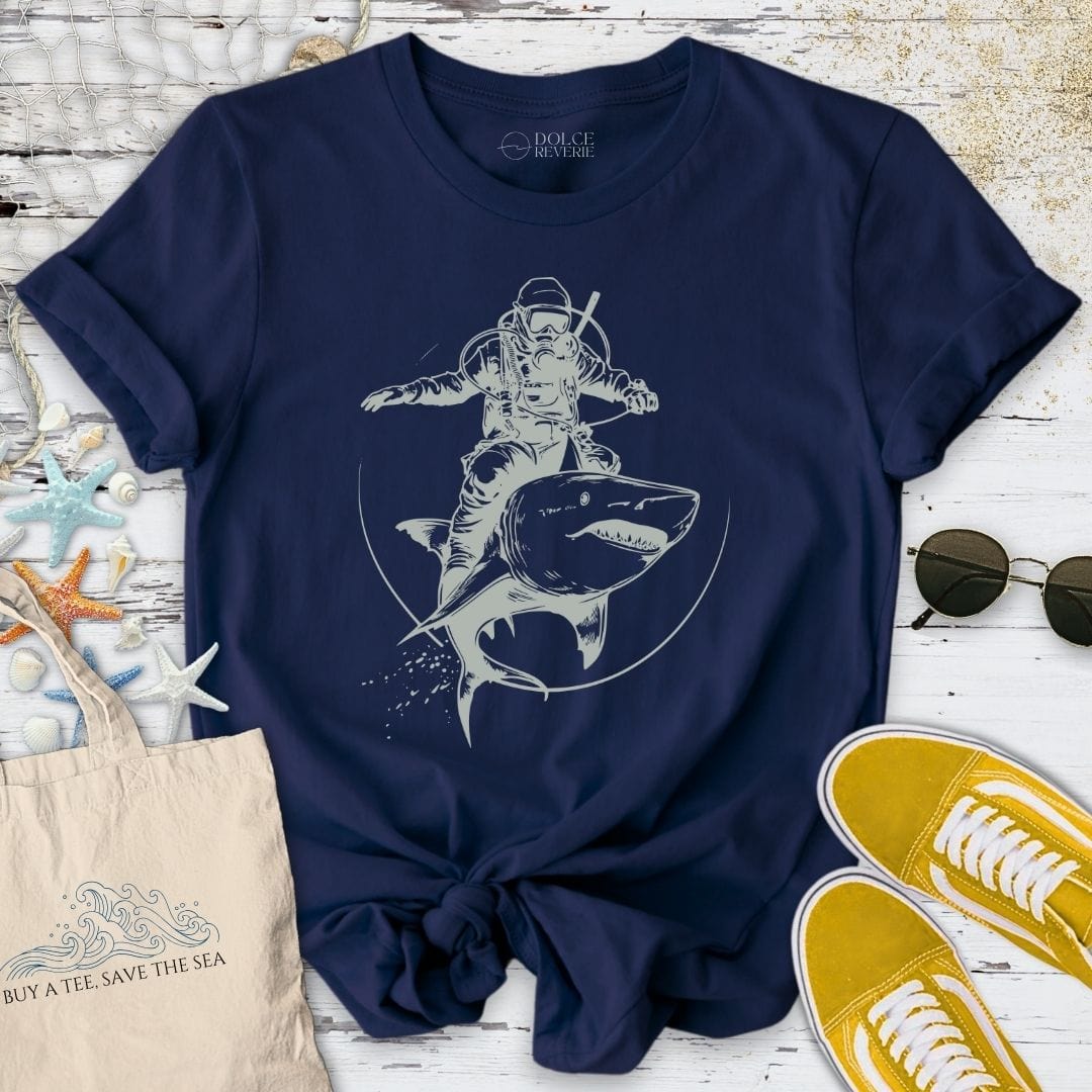 Shark Rider T-Shirt Navy / S
