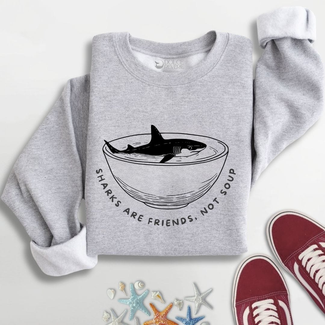 Sharks Are Friends Sweatshirt S / Sport Grey