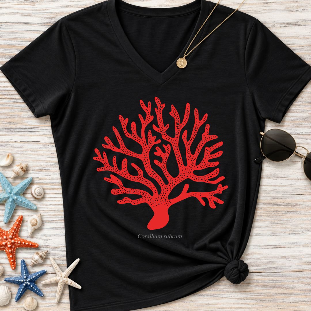 Red Coral Women's V-Neck T-Shirt