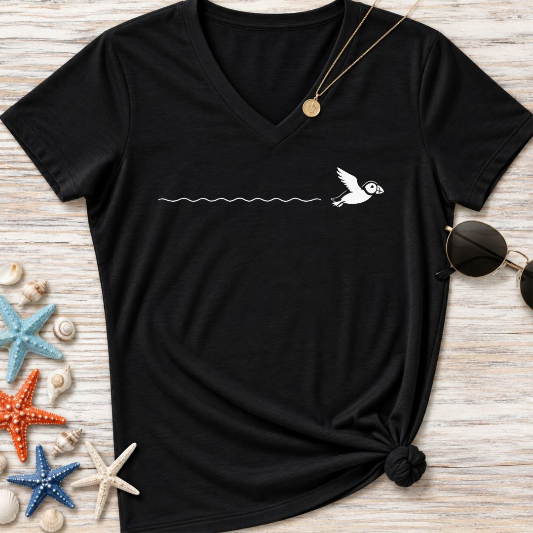Puffin Trail Women's V-Neck T-Shirt
