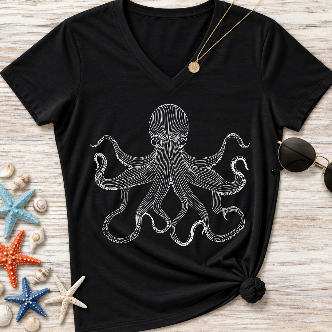 Octopus Women's V-Neck T-Shirt