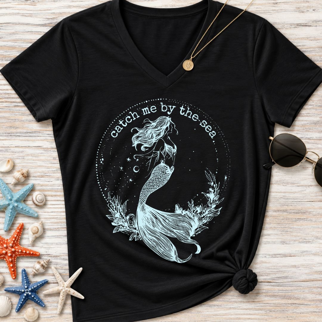 Catch Me By The Sea Women's V-Neck T-Shirt