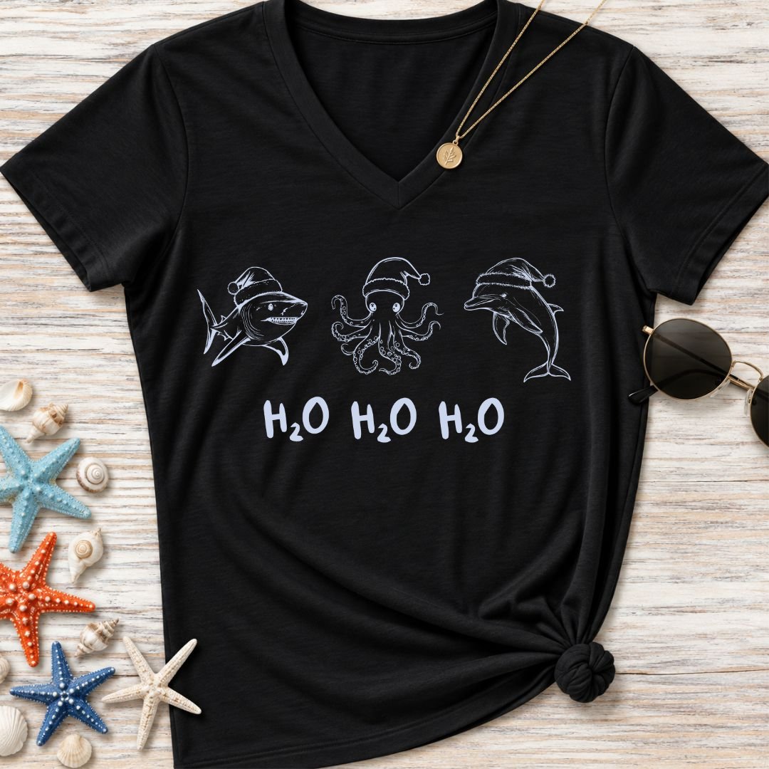 Marine Ho Ho Ho Women's V-Neck T-Shirt