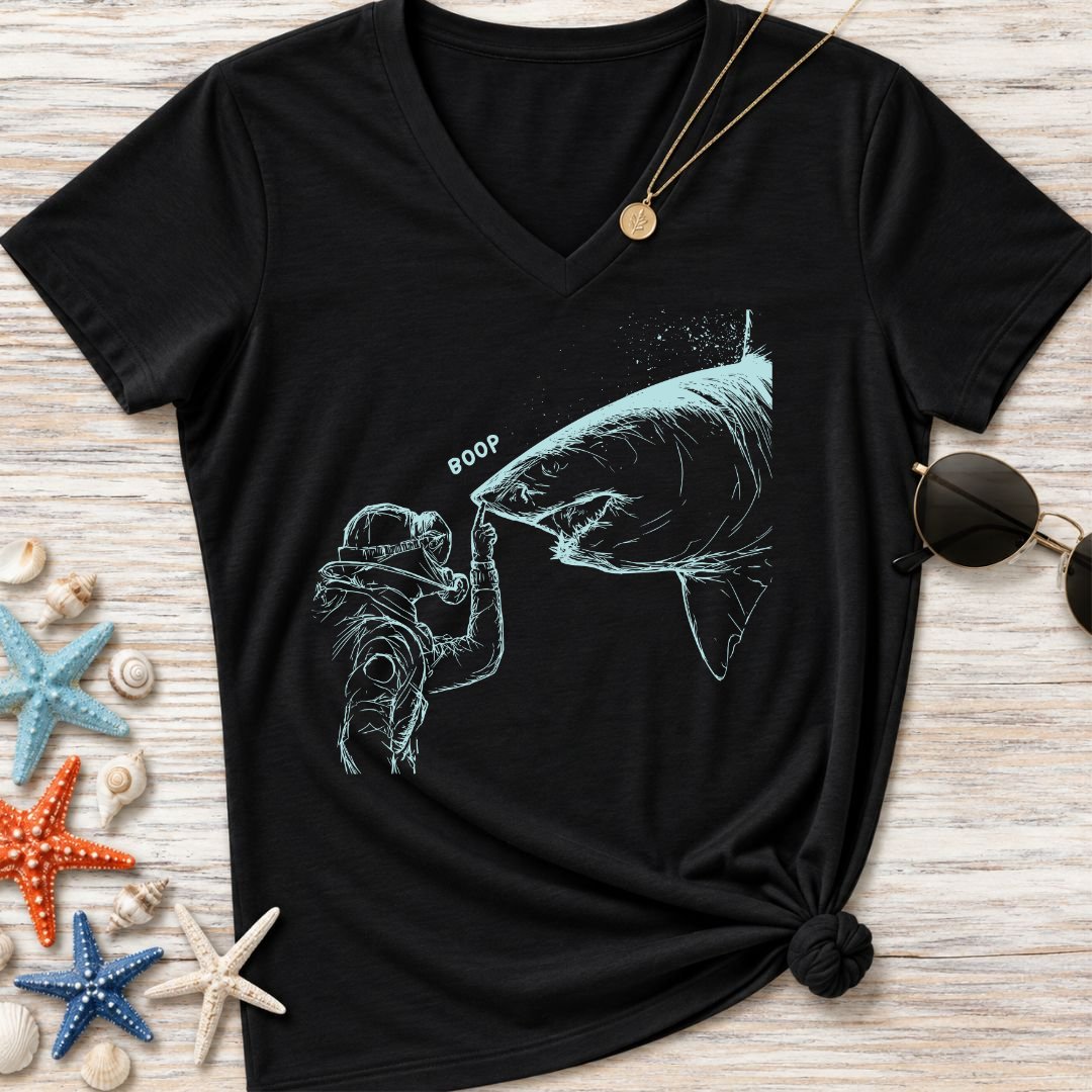 Boop, Shark Women's V-Neck T-Shirt