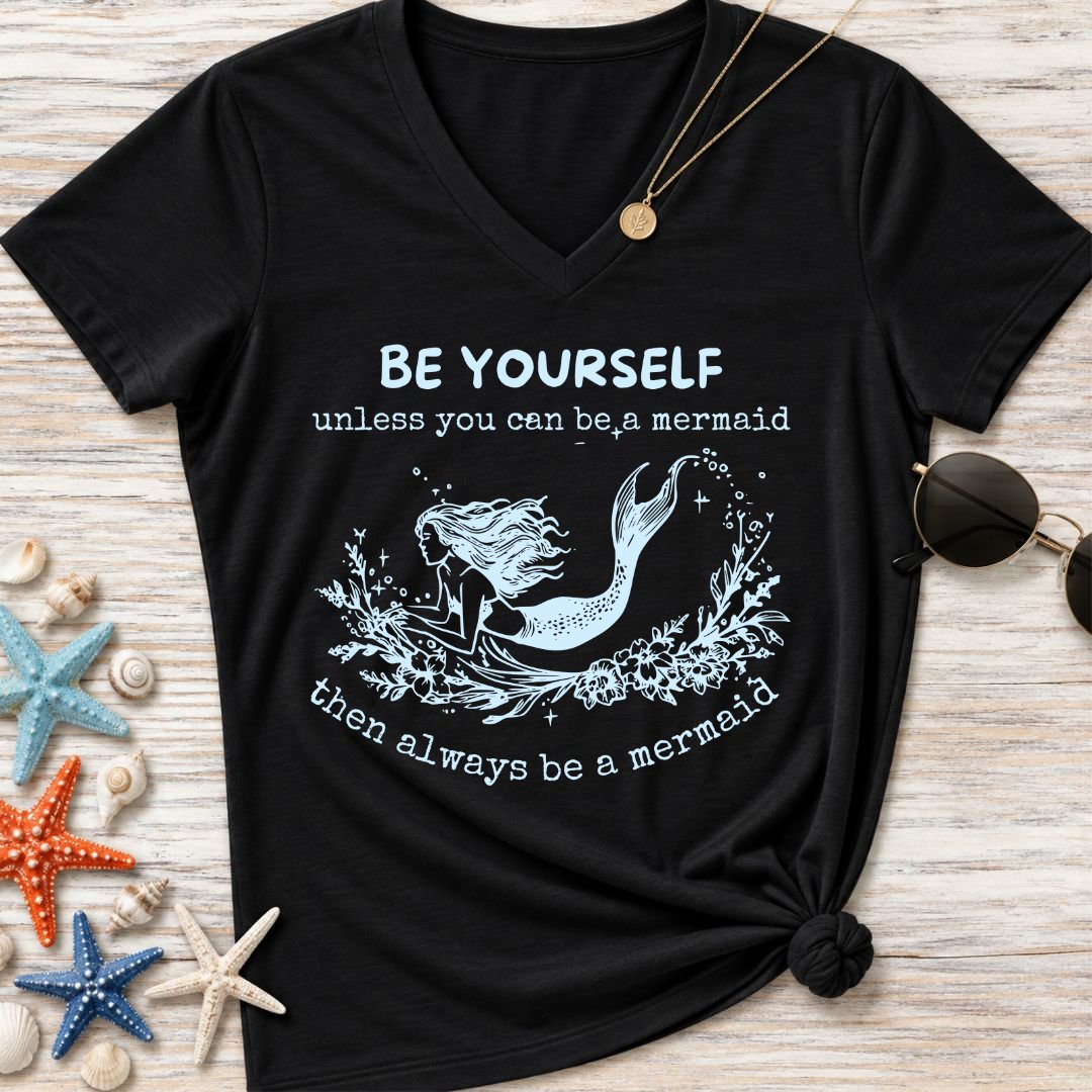 Be A Mermaid Women's V-Neck T-Shirt