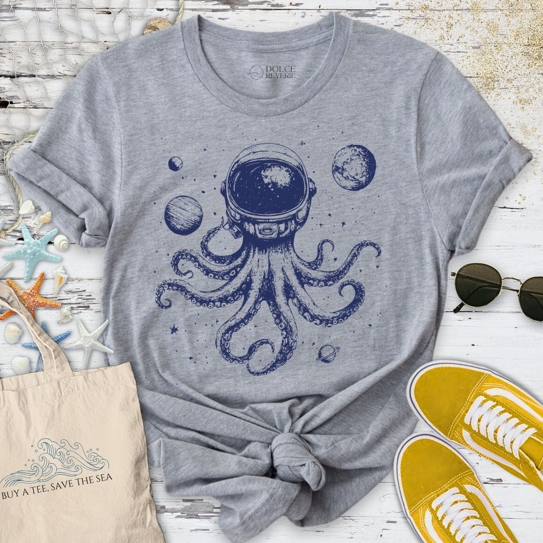 Space Octopus T-Shirt Sport Grey / S