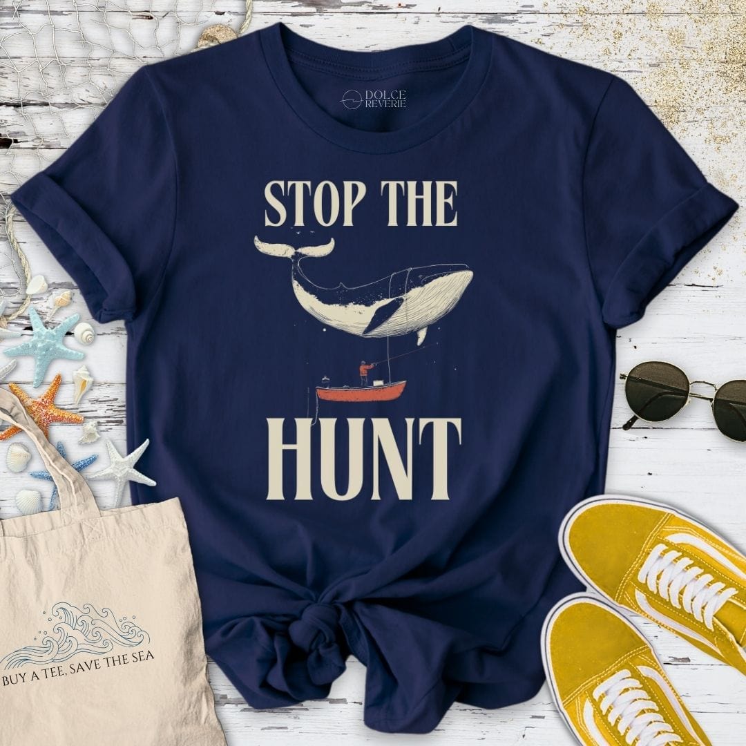 Stop The Hunt, Whale T-Shirt Navy / S