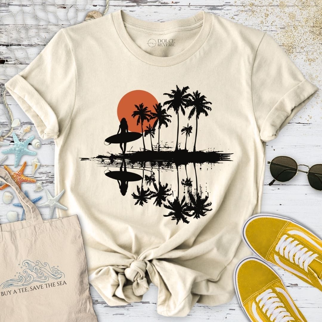 Sunset Surfer T-Shirt Natural / S