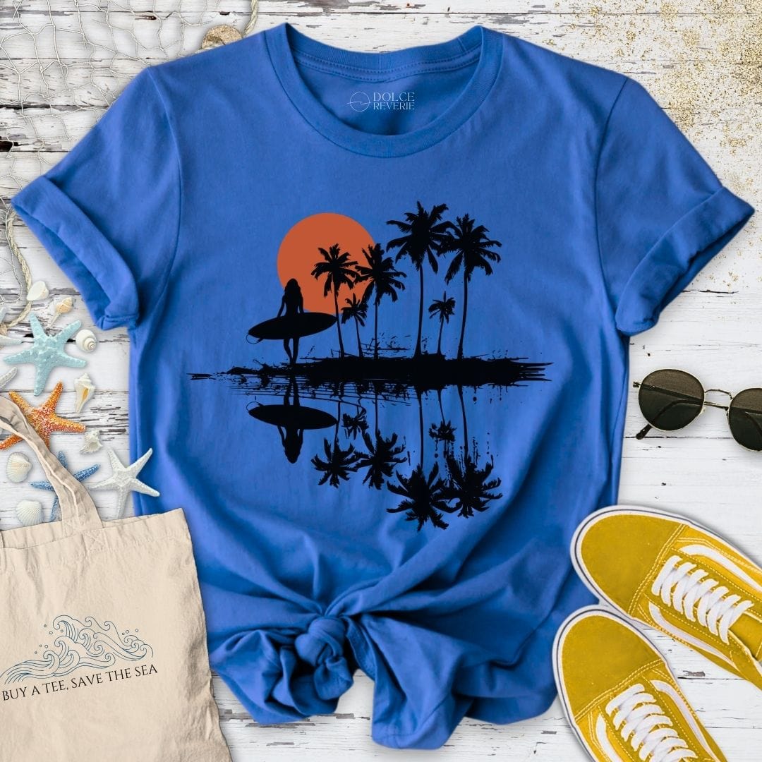 Sunset Surfer T-Shirt Royal / S