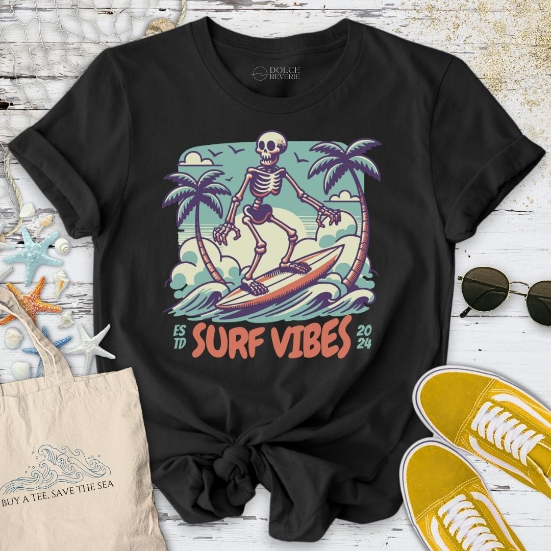 Surf Vibes T-Shirt Black / S